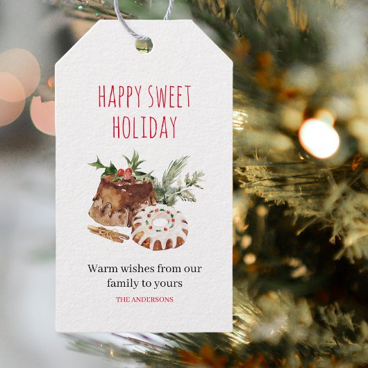 Happy Sweet Holiday | Kerstmis Cadeaulabel