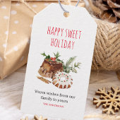 Happy Sweet Holiday | Kerstmis Cadeaulabel