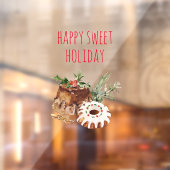 Happy Sweet Holiday | Kerstmis Raamsticker (Vel 2)