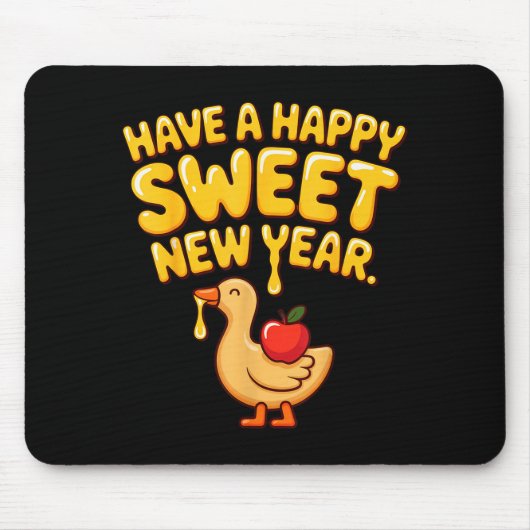 Happy Sweet New Year Goose Cookie Rosh Hashanah  Muismat (Voorkant)