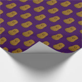 Happy Sweet Potato Dark Paarse Cadeaupapier (Hoek)