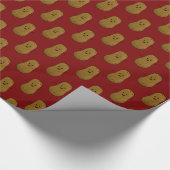 Happy Sweet Potato Deep Red Cadeaupapier (Hoek)