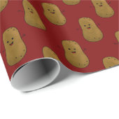 Happy Sweet Potato Deep Red Cadeaupapier (Rol Hoek)