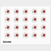 Happy Sweet Sixteen Floral Custom Envelope Seal Ronde Sticker (Vel)