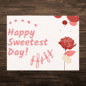 Happy Sweetest Day Red Rose Feestdagenkaart