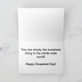 Happy Sweetest Day Teddy Bears Kaart (Binnen)