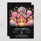 Happy Sweets Candyland Digitale Verjaardag Kaart (Voorkant / Achterkant)