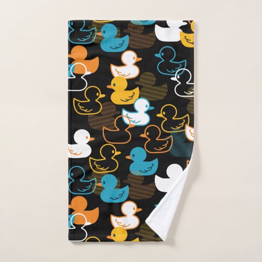 Happy Swimming a Paddling of Ducks Pattern Bad Handdoek (Handdoek)