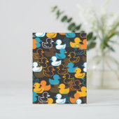Happy Swimming a Paddling of Ducks Pattern Briefkaart (Staand voorkant)