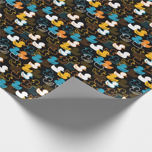 Happy Swimming a Paddling of Ducks Pattern Cadeaupapier (Hoek)