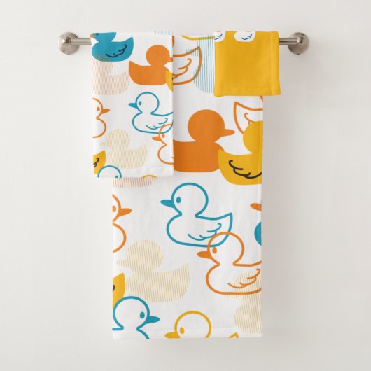 Happy Swimming a Paddling of Ducks Pattern II Bad Handdoek (Insitu)