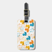 Happy Swimming a Paddling of Ducks Pattern II Bagagelabel (Voorkant verticaal)