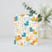 Happy Swimming a Paddling of Ducks Pattern II Briefkaart (Staand voorkant)
