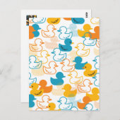 Happy Swimming a Paddling of Ducks Pattern II Briefkaart (Voorkant / Achterkant)