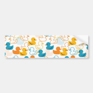 Happy Swimming a Paddling of Ducks Pattern II Bumpersticker
