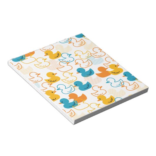 Happy Swimming a Paddling of Ducks Pattern II Notitieblok (Schuin)