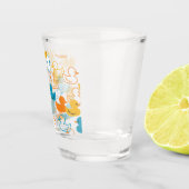 Happy Swimming a Paddling of Ducks Pattern II Shot Glas (Rechts)