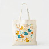 Happy Swimming a Paddling of Ducks Pattern II Tote Bag (Voorkant)