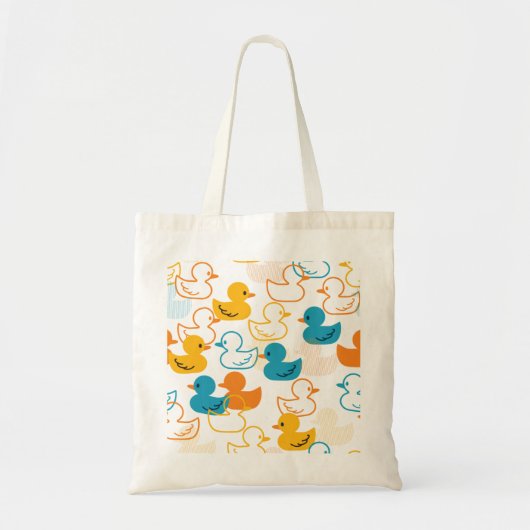 Happy Swimming a Paddling of Ducks Pattern II Tote Bag (Voorkant)