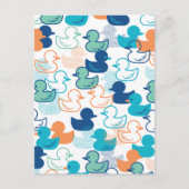 Happy Swimming a Paddling of Ducks Pattern III Briefkaart (Voorkant)