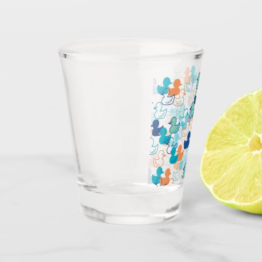 Happy Swimming a Paddling of Ducks Pattern III Shot Glas (Links)