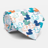 Happy Swimming a Paddling of Ducks Pattern III Stropdas (Opgerold)