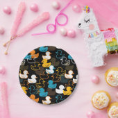 Happy Swimming a Paddling of Ducks Pattern Papieren Bordje (Feest)