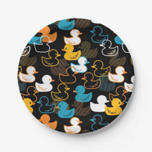 Happy Swimming a Paddling of Ducks Pattern Papieren Bordje