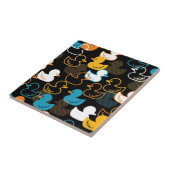 Happy Swimming a Paddling of Ducks Pattern Tegeltje (Zijkant)