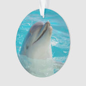 Happy Swimming Dolphin Ornament (voorkant)