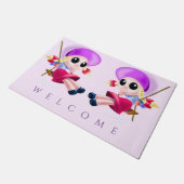 Happy Swinging Girl Doormat Deurmat (Schuin)