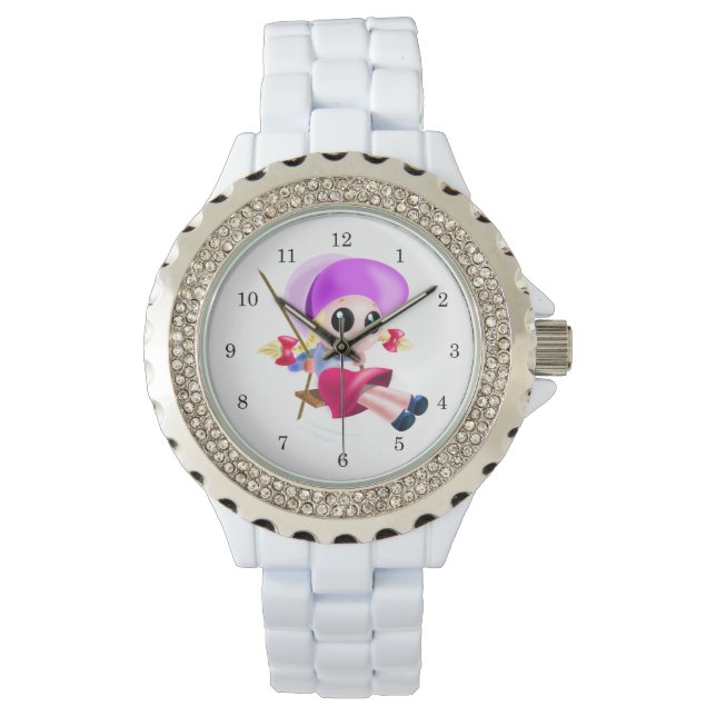 Happy Swinging Girl Watch Horloge (Voorkant)