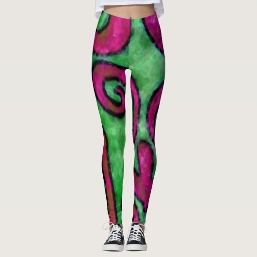 Happy Swirls - Leggings (Voorkant)