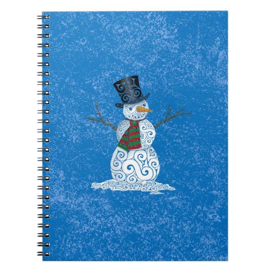 Happy Swirly Snowman Notitieboek (Voorkant)