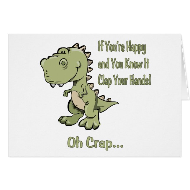 Happy T-Rex (Voorkant Horizontaal)