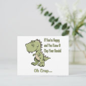 Happy T-Rex Briefkaart (Staand voorkant)