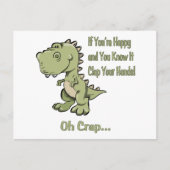 Happy T-Rex Briefkaart (Voorkant)