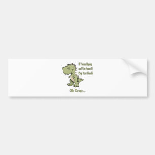 Happy T-Rex Bumpersticker