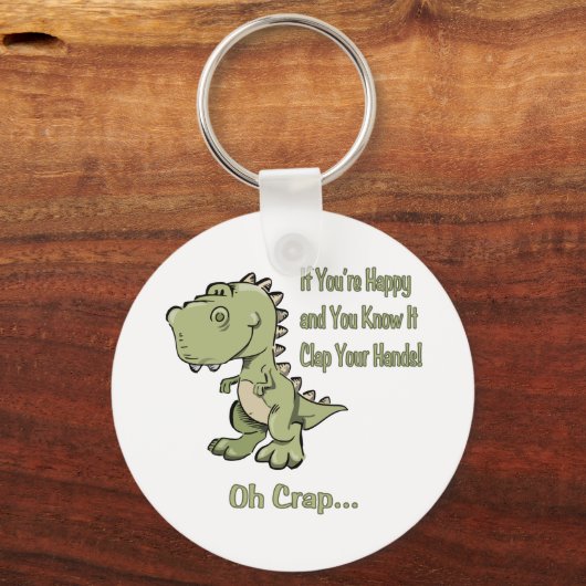 Happy T-Rex Sleutelhanger (Voorkant)