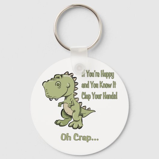 Happy T-Rex Sleutelhanger (Voorkant)