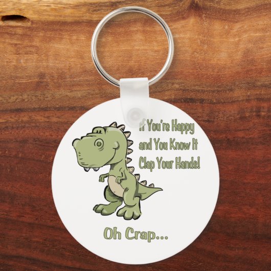 Happy T-Rex Sleutelhanger (Voorkant)