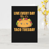 Happy Taco dinsdag - Mexicaans voedsel Kaart (Gele Bloem)