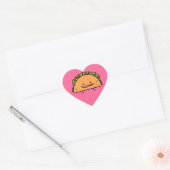 Happy Taco mais shell vlees salsa Mexican food Hart Sticker (Envelop)