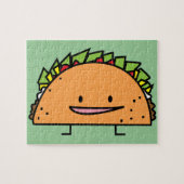 Happy Taco mais shell vlees salsa Mexican food Legpuzzel (Horizontaal)