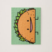 Happy Taco mais shell vlees salsa Mexican food Legpuzzel (Verticaal)