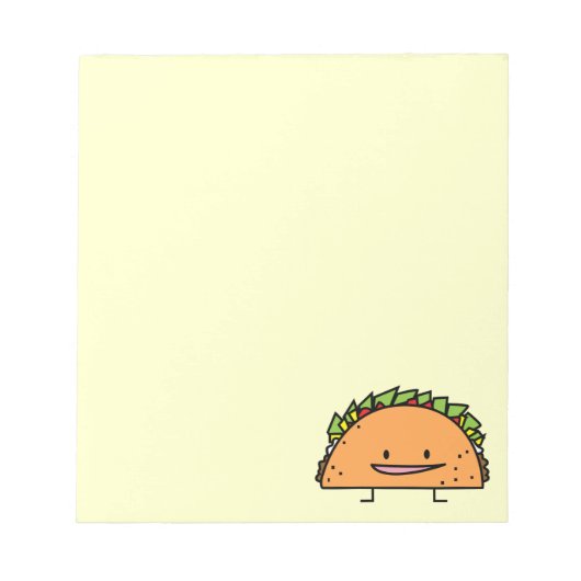 Happy Taco mais shell vlees salsa Mexican food Notitieblok (Voorkant)