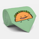 Happy Taco mais shell vlees salsa Mexican food Stropdas (Opgerold)