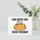 Happy Taco Tuesday - Mexican Food Postcard Briefkaart (Staand voorkant)