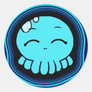 Happy Tako-Chan Ronde Sticker