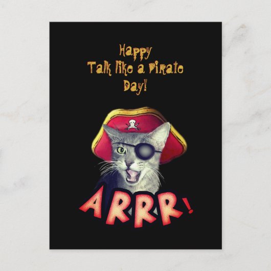 Happy Talk als een Pirate Day Briefkaart (Voorkant)